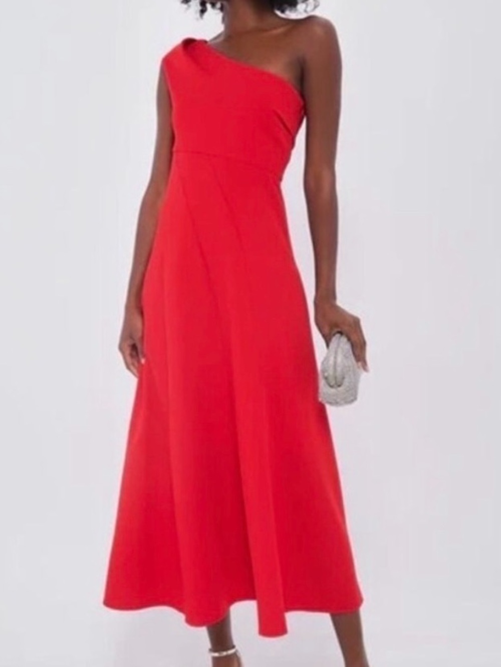 NWT Tuckernuck x India Hicks Scarlet Carmen One Shoulder Midi Dress Size M